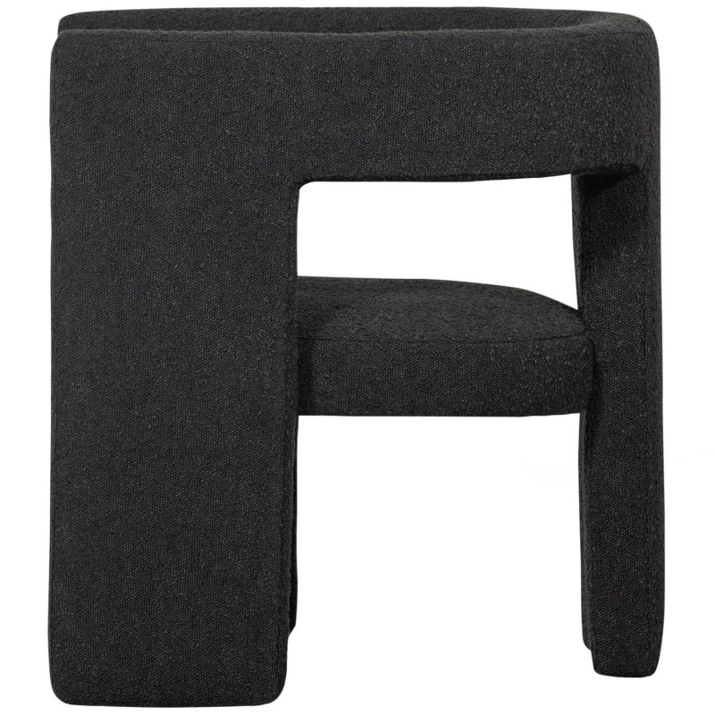 WAW ARMCHAIR BOUCLÉ DARK GREY - CHAIRS, STOOLS